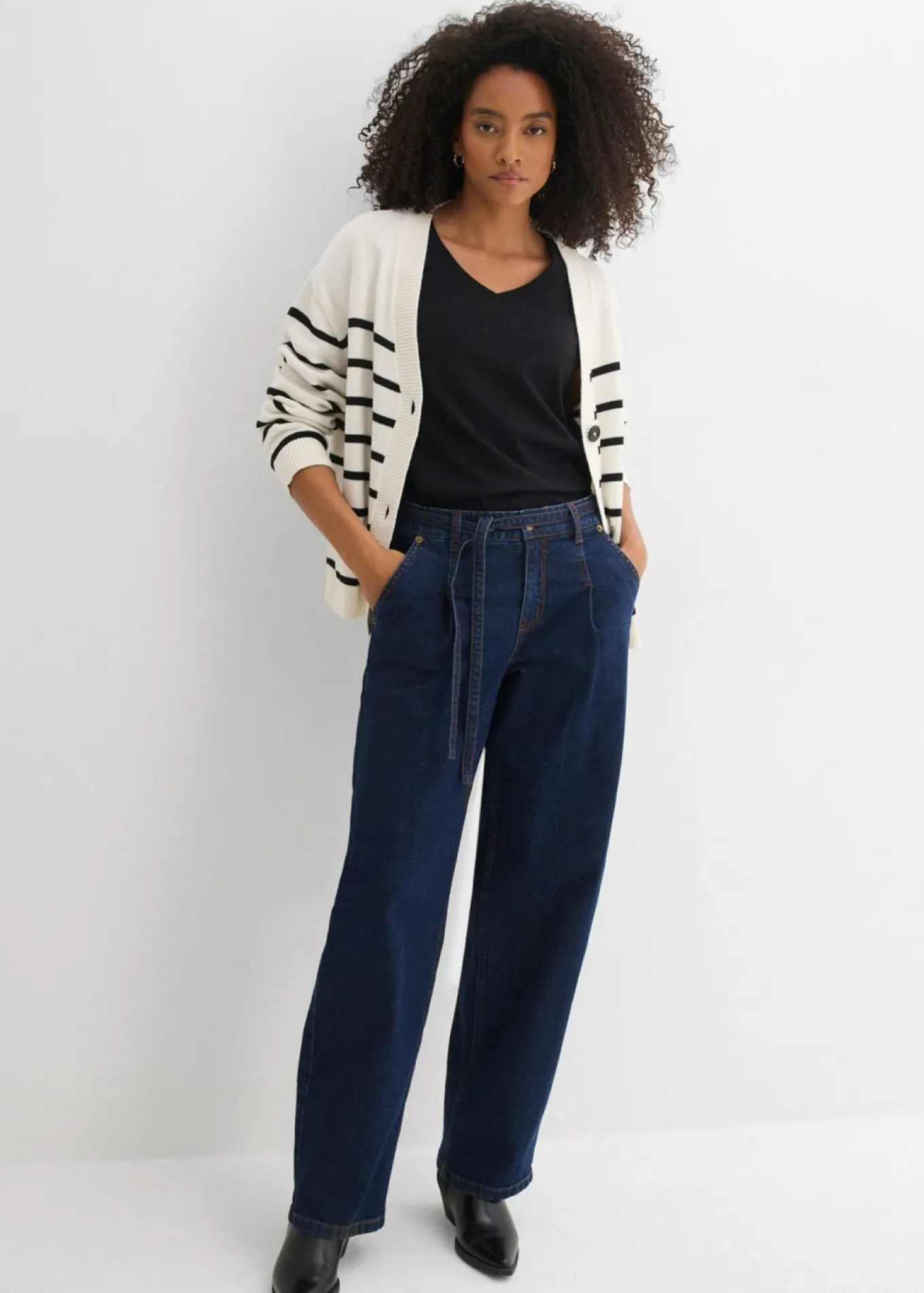 Vaqueros barrel, mid waist