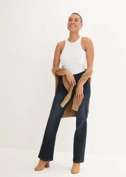 Vaqueros bootcut, high waist, cintura cómoda