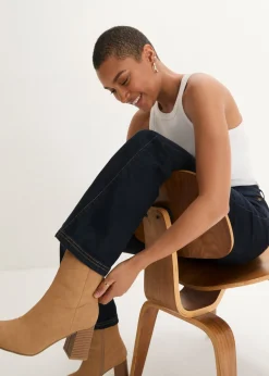 Vaqueros bootcut, high waist, cintura cómoda