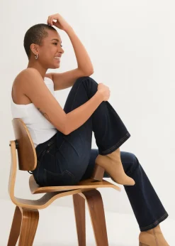 Vaqueros bootcut, high waist, cintura cómoda