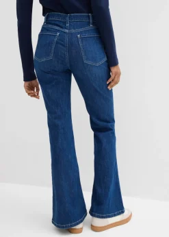 Vaqueros bootcut, high waist, largo completo y elásticos