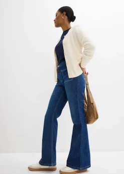 Vaqueros bootcut, high waist, largo completo y elásticos