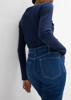 Vaqueros bootcut, high waist, largo completo y elásticos