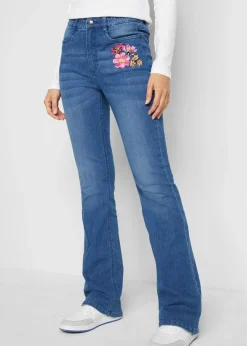 Vaqueros bootcut, high waist, cintura cómoda