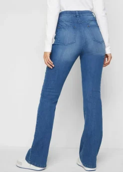 Vaqueros bootcut, high waist, cintura cómoda