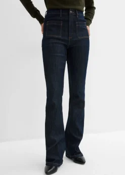 Vaqueros bootcut, high waist, cintura cómoda