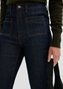 Vaqueros bootcut, high waist, cintura cómoda