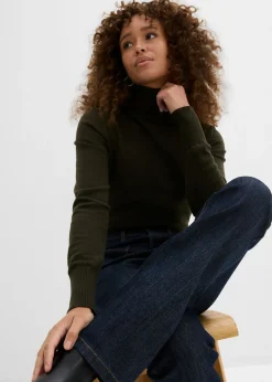 Vaqueros bootcut, high waist, cintura cómoda