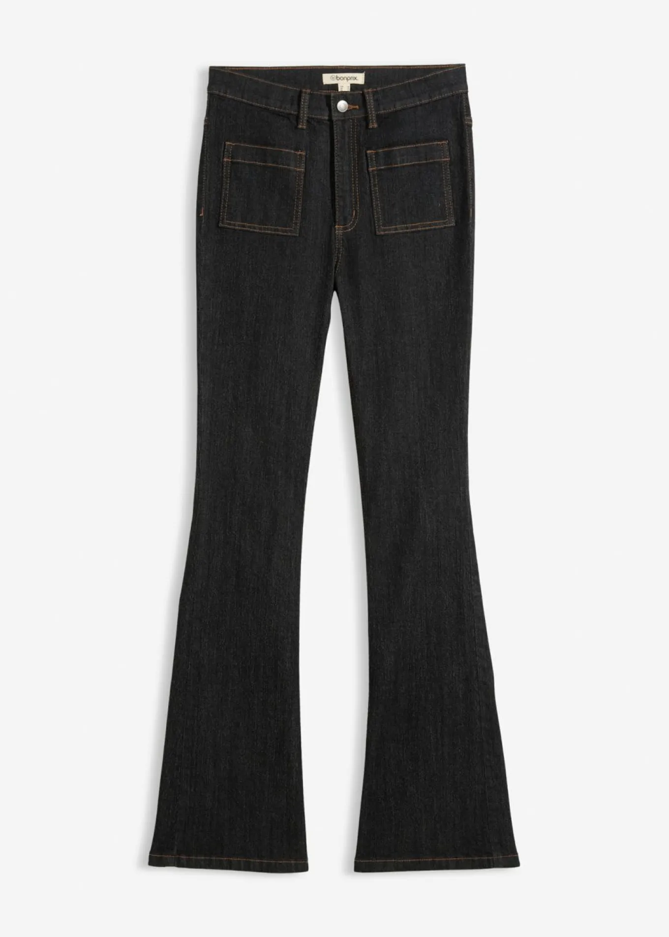 Vaqueros bootcut, high waist, cintura cómoda