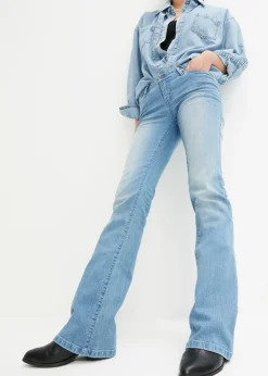 Vaqueros bootcut, mid waist, elásticos