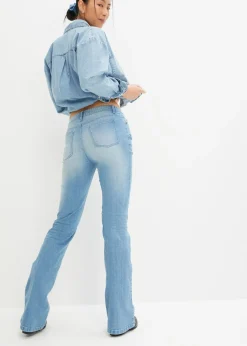 Vaqueros bootcut, mid waist, elásticos