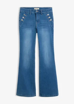 Vaqueros bootcut, mid waist, de algodón orgánico