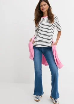 Vaqueros bootcut, mid waist, de algodón orgánico