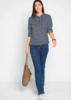 Vaqueros bootcut, mid waist, de algodón orgánico