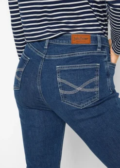 Vaqueros bootcut, mid waist, de algodón orgánico