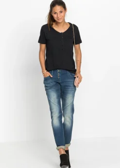 Vaqueros boyfriend, low waist, stretch