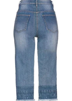 Vaqueros capri con bordado