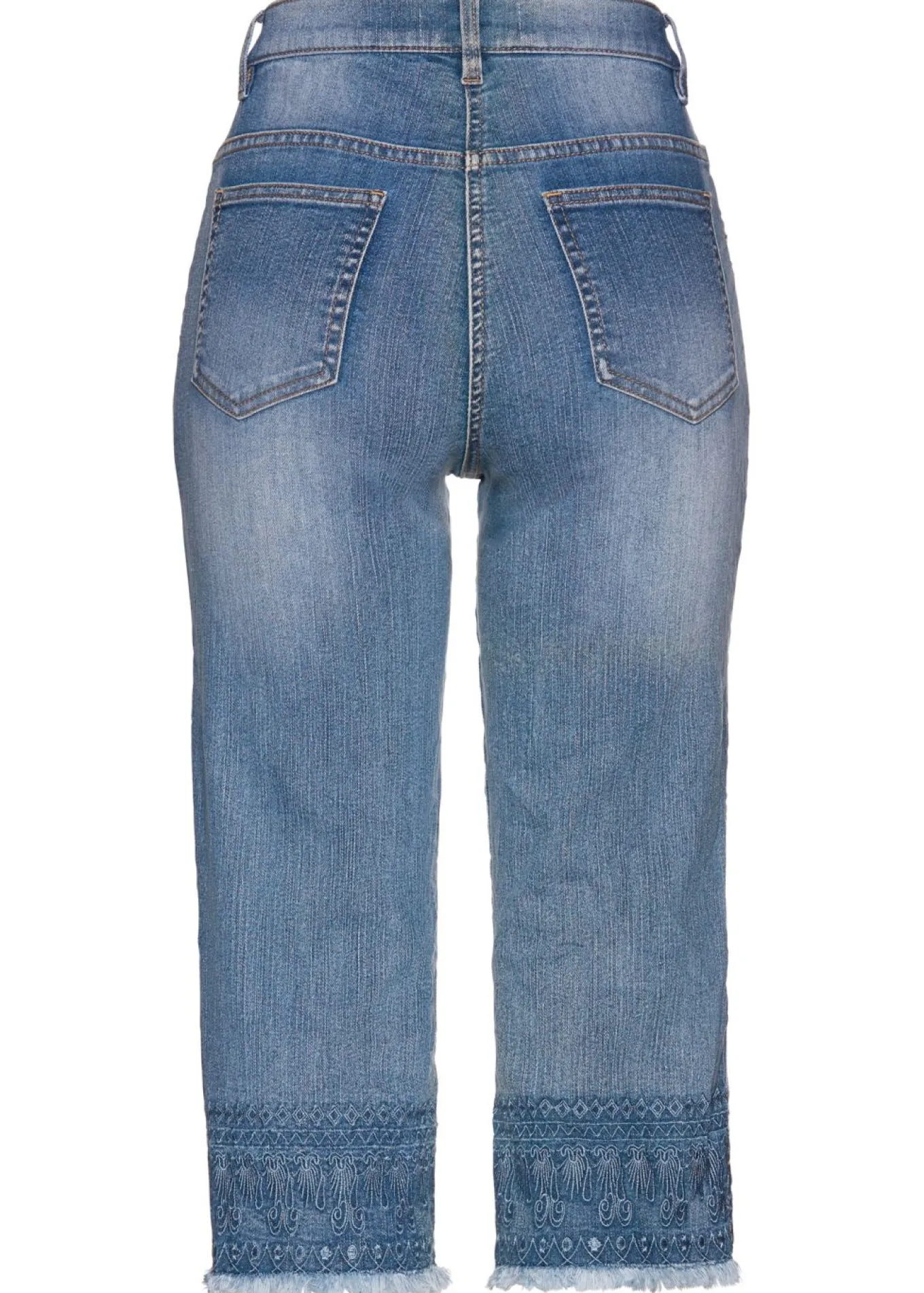 Vaqueros capri con bordado