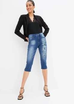 Vaqueros capri con estampado de mariposas