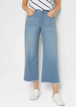 Vaqueros capri de corte ancho