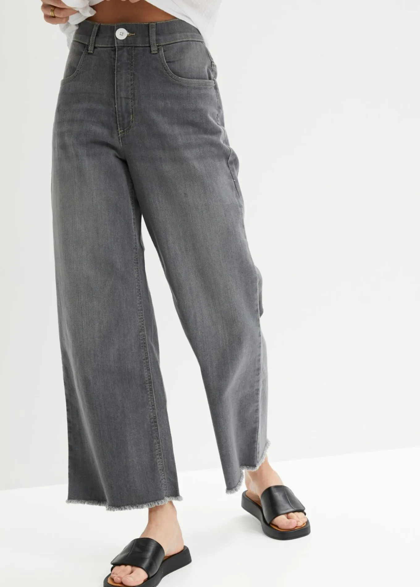 Vaqueros capri de corte ancho