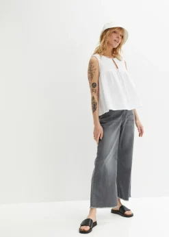 Vaqueros capri de corte ancho