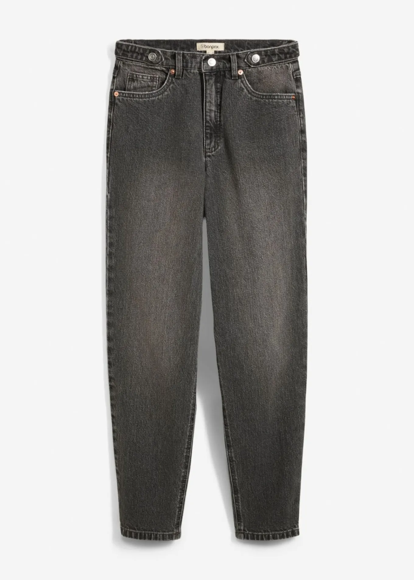 Vaqueros capri de talle alto con corte mom