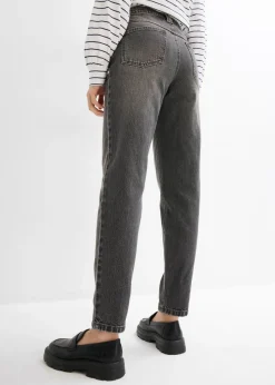 Vaqueros capri de talle alto con corte mom