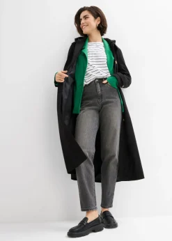 Vaqueros capri de talle alto con corte mom