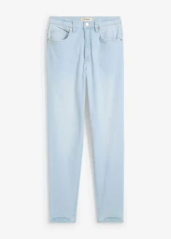 Vaqueros capri de talle alto con corte mom