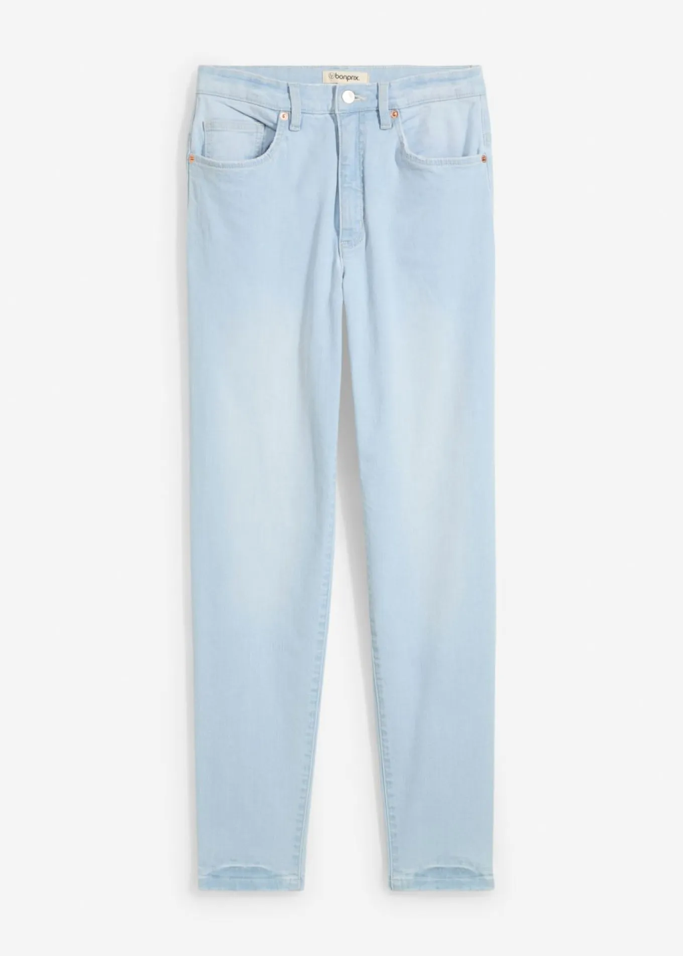 Vaqueros capri de talle alto con corte mom
