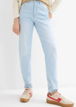 Vaqueros capri de talle alto con corte mom