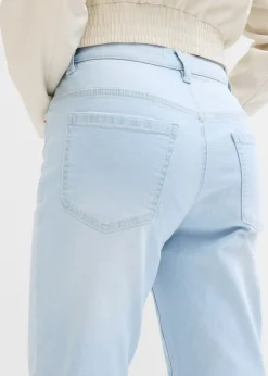 Vaqueros capri de talle alto con corte mom