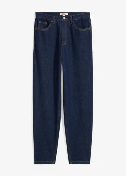 Vaqueros capri de talle alto con corte mom