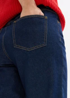 Vaqueros capri de talle alto con corte mom