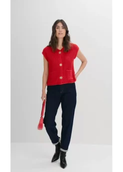 Vaqueros capri de talle alto con corte mom