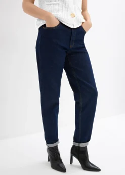 Vaqueros capri de talle alto con corte mom