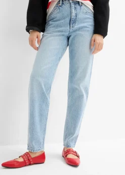 Vaqueros capri de talle alto con corte mom