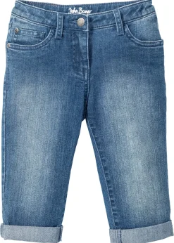 Vaqueros capri, mid waist, con cintura ajustable