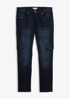 Vaqueros cargo elásticos, slim fit, straight