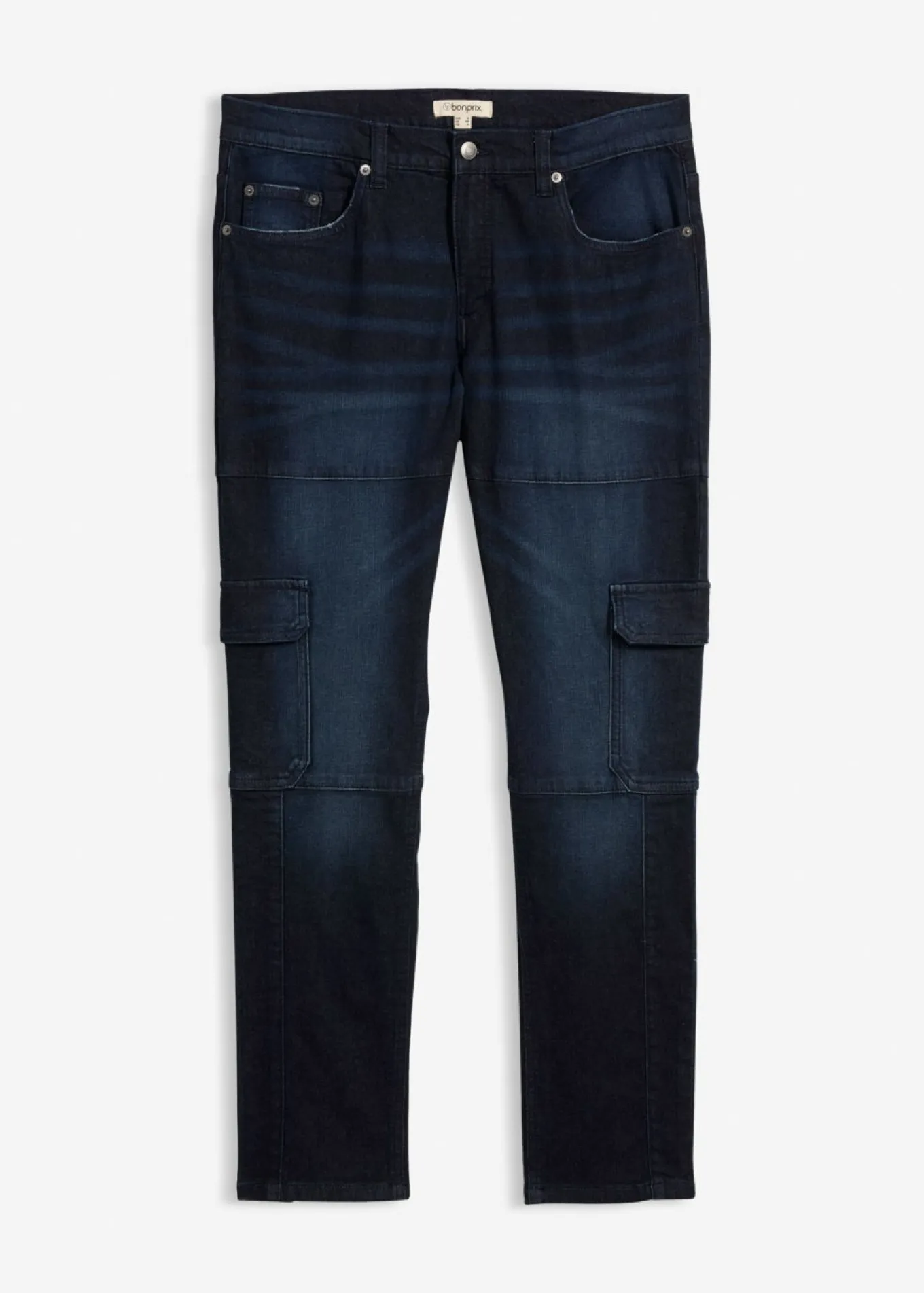 Vaqueros cargo elásticos, slim fit, straight