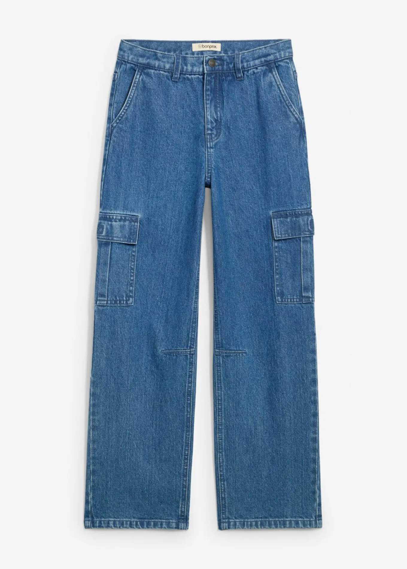 Vaqueros cargo, loose fit, con cintura ajustable, straight