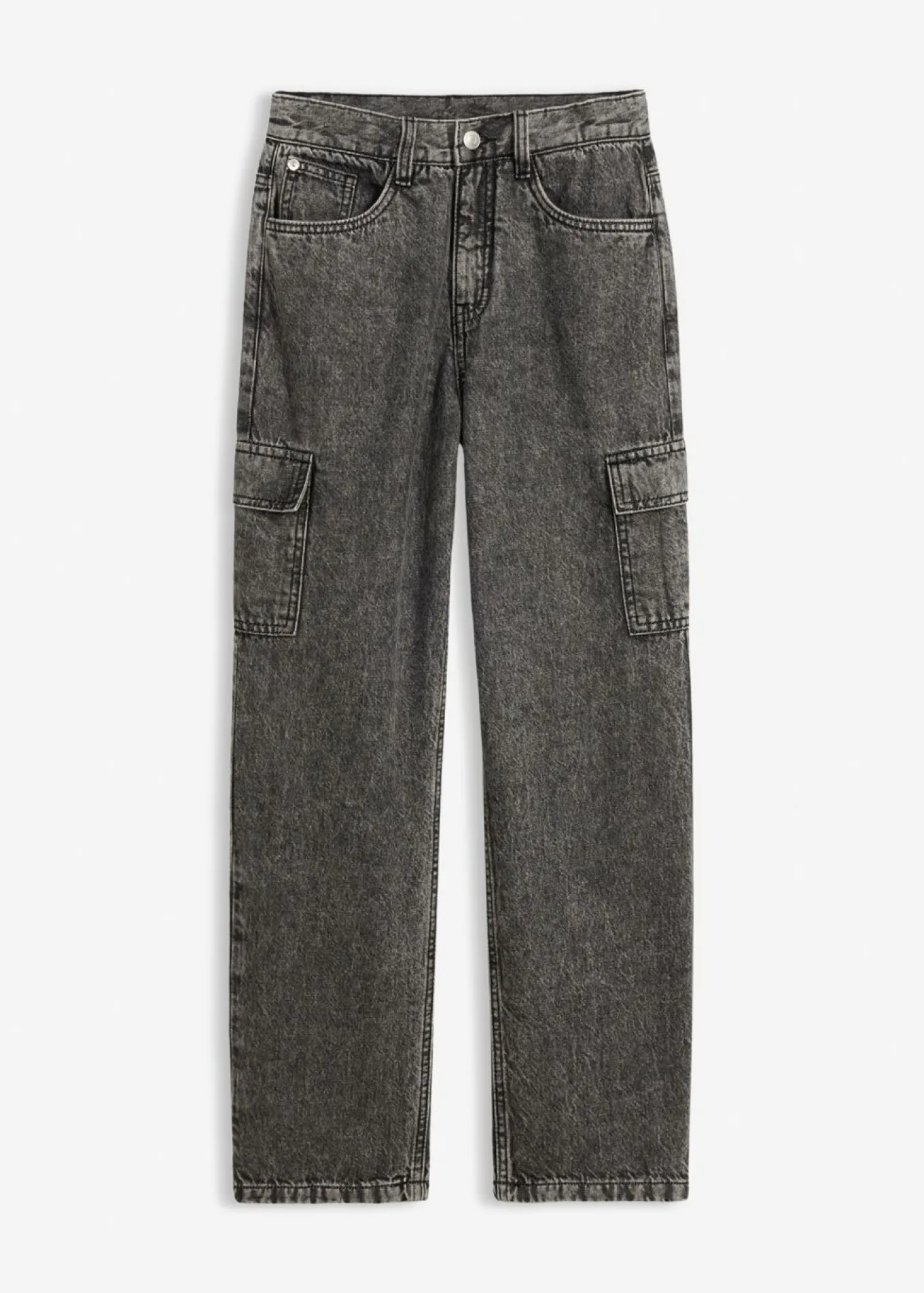 Vaqueros cargo, loose fit, con cintura ajustable, straight