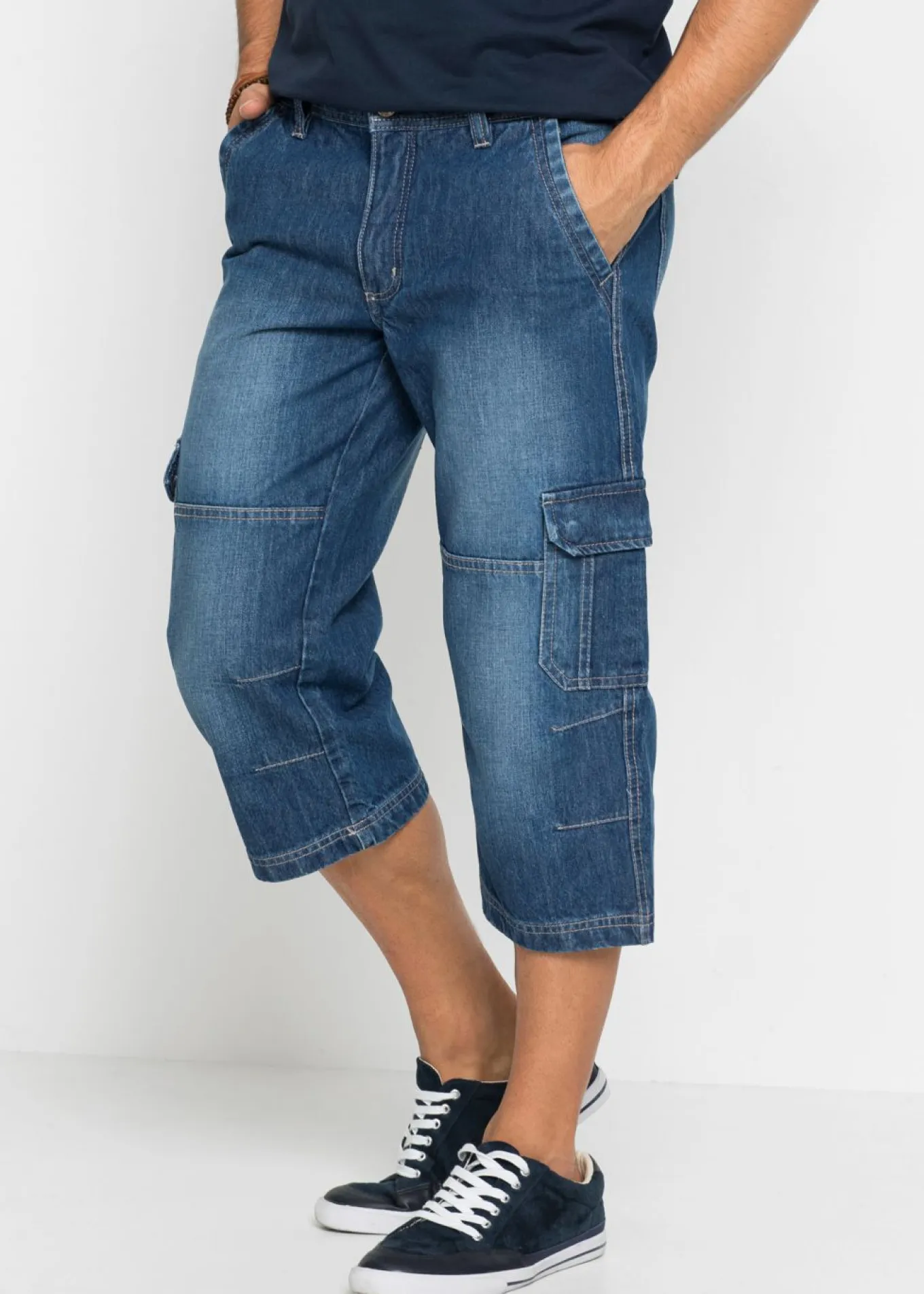 Vaqueros cargo, regular fit, largo 3/4, straight
