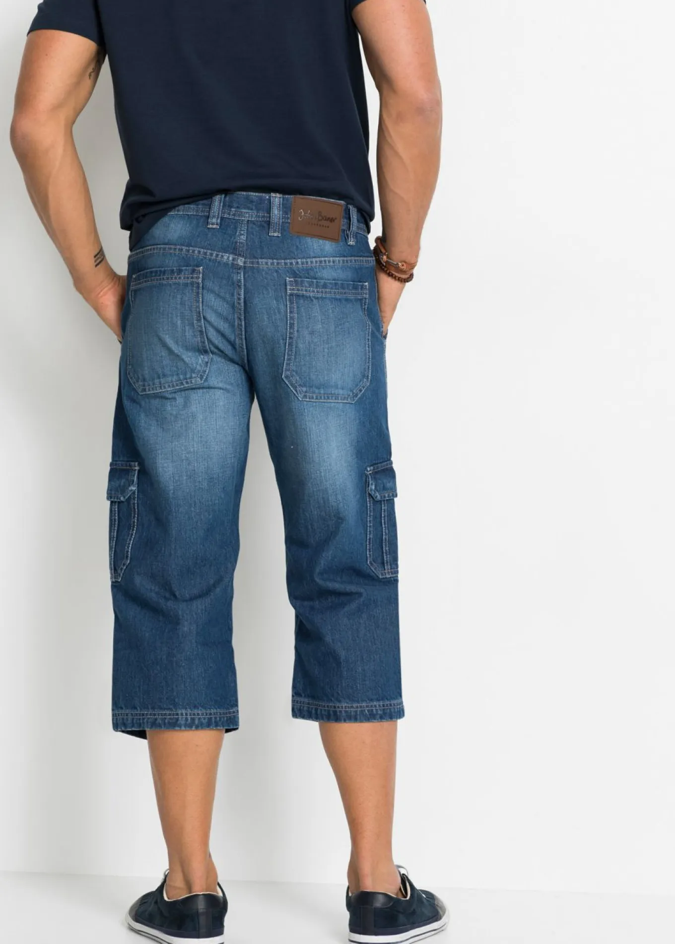 Vaqueros cargo, regular fit, largo 3/4, straight