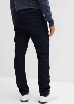 Vaqueros cargo, térmicos, regular fit, con cintura elástica y forro de franela, straight