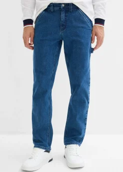 Vaqueros carpenter, relaxed fit, con cintura elástica, straight