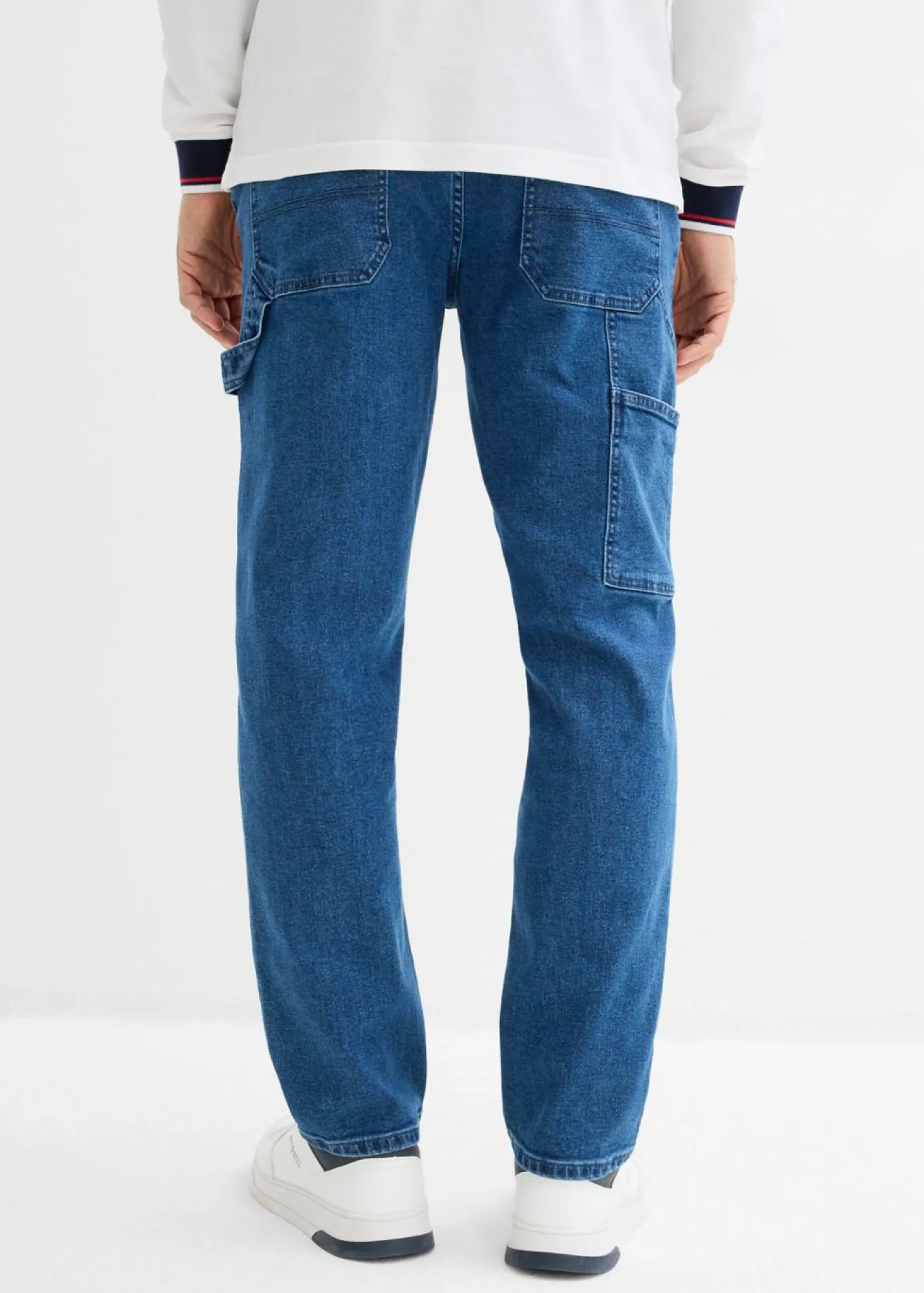 Vaqueros carpenter, relaxed fit, con cintura elástica, straight