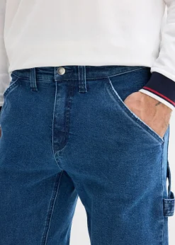 Vaqueros carpenter, relaxed fit, con cintura elástica, straight