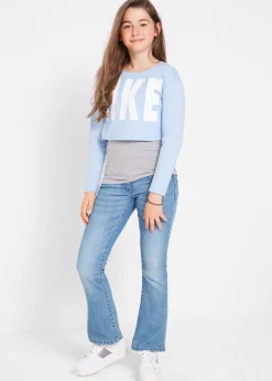 Vaqueros con corte bootcut y talle medio
